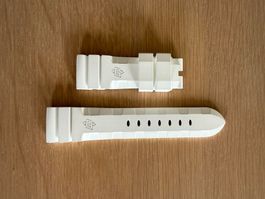 Bracelet Panerai OEM original en silicone blanc (neuf)