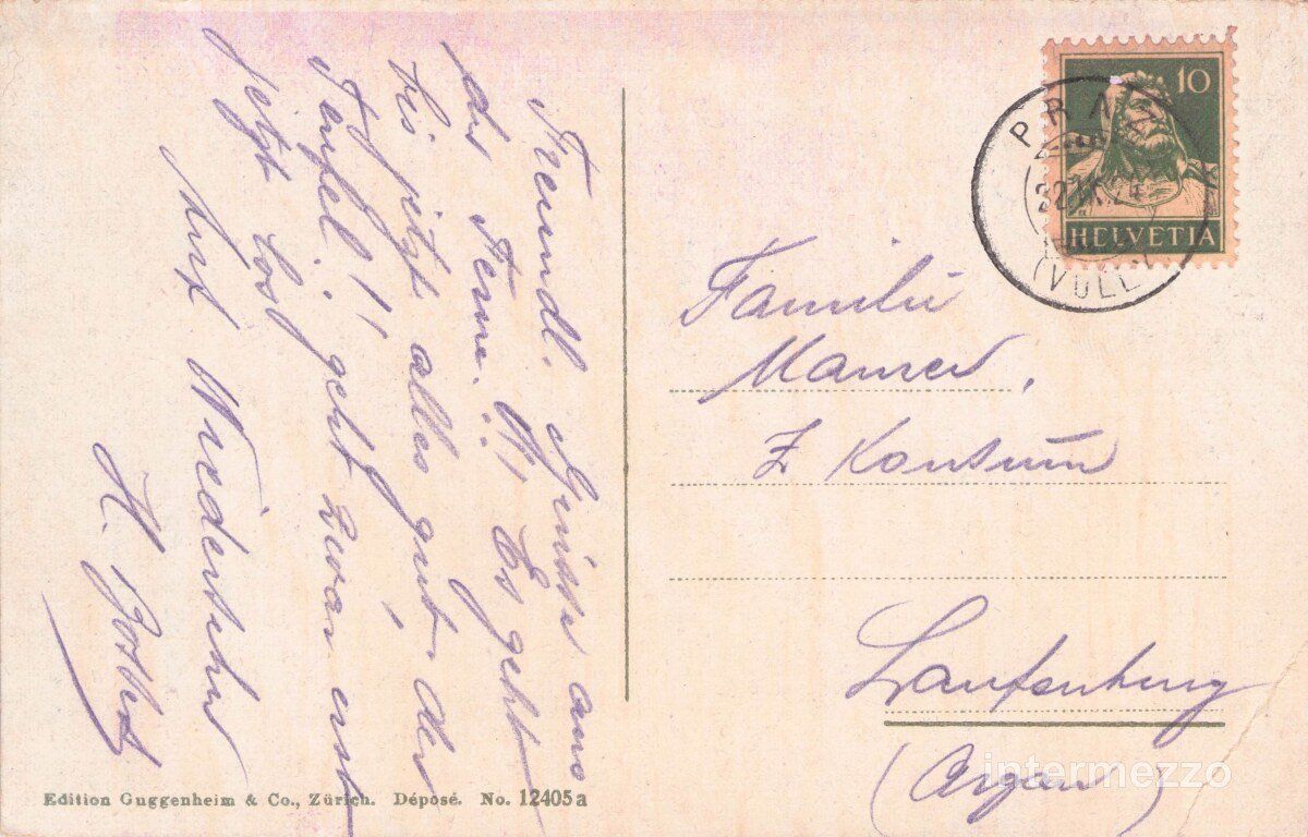 Cartoline postali: Faoug VD // 1924 Murtensee – Usato da Basel venduto da intermezzo12 1