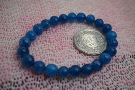 Armband   8mm  Apatitblau-Look, Imitat aus Glas