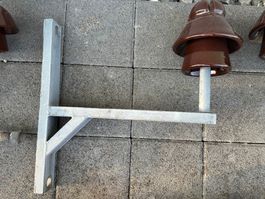 Wunderschöner Porzellan Isolator Glöggli mit Haken Strommast