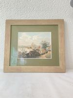 Magnifique ancienne gouache, lithographie 