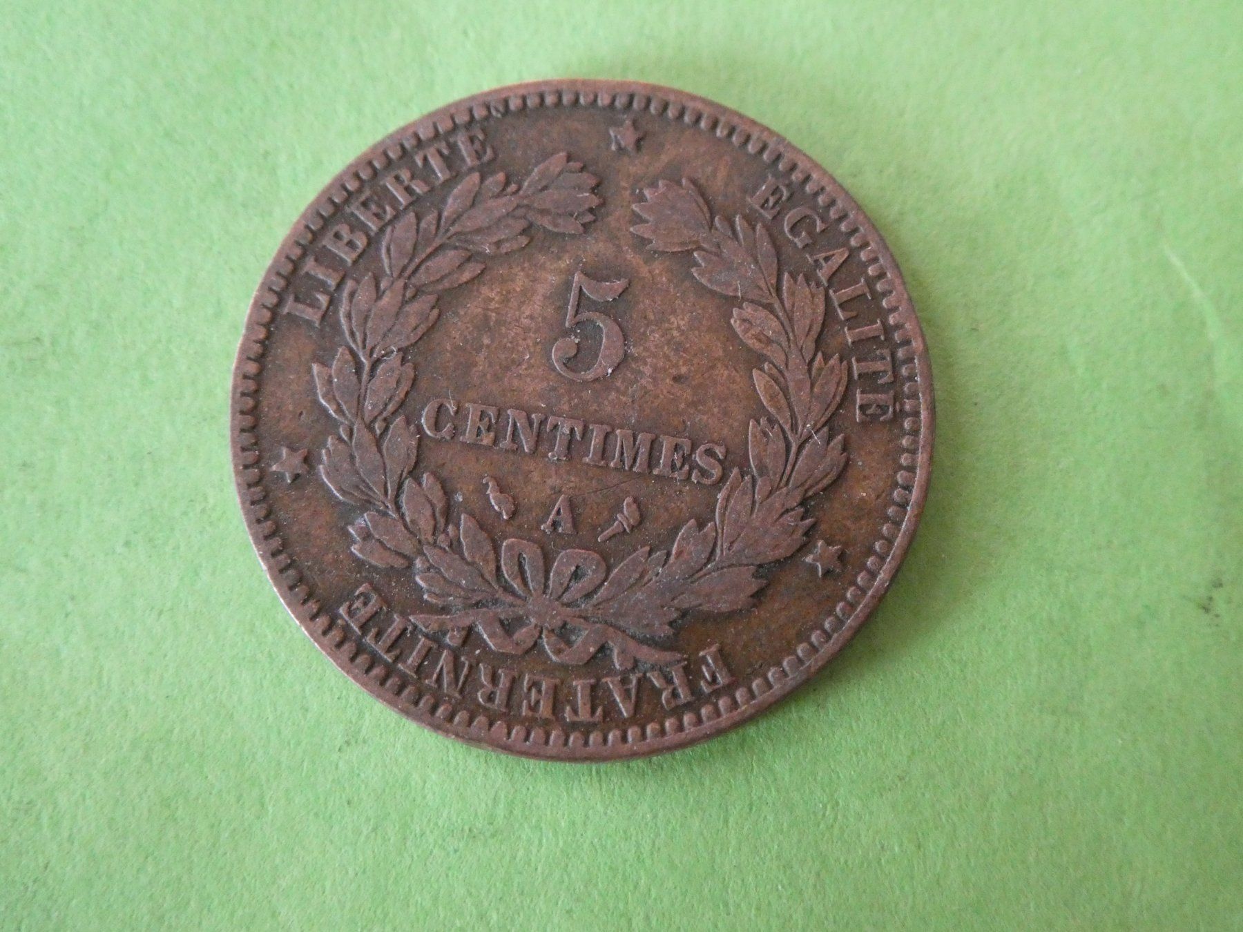 Alle Münzen: Frankreich 1897, 5 Centimes – Gebraucht aus Hinterforst von Rohusri 1