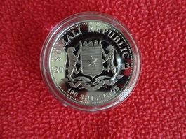 African Wildlife Elefant - Silbermünze 2013 - 1oz Ag 999