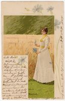 schöne Jugendstil Litho von Mailick