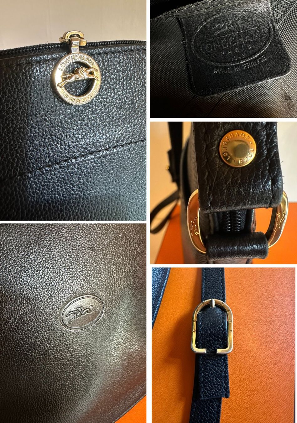 Longchamp Borse da donna: Longchamp Sac vintage noir – Usato da Bernex venduto da euma1976 4