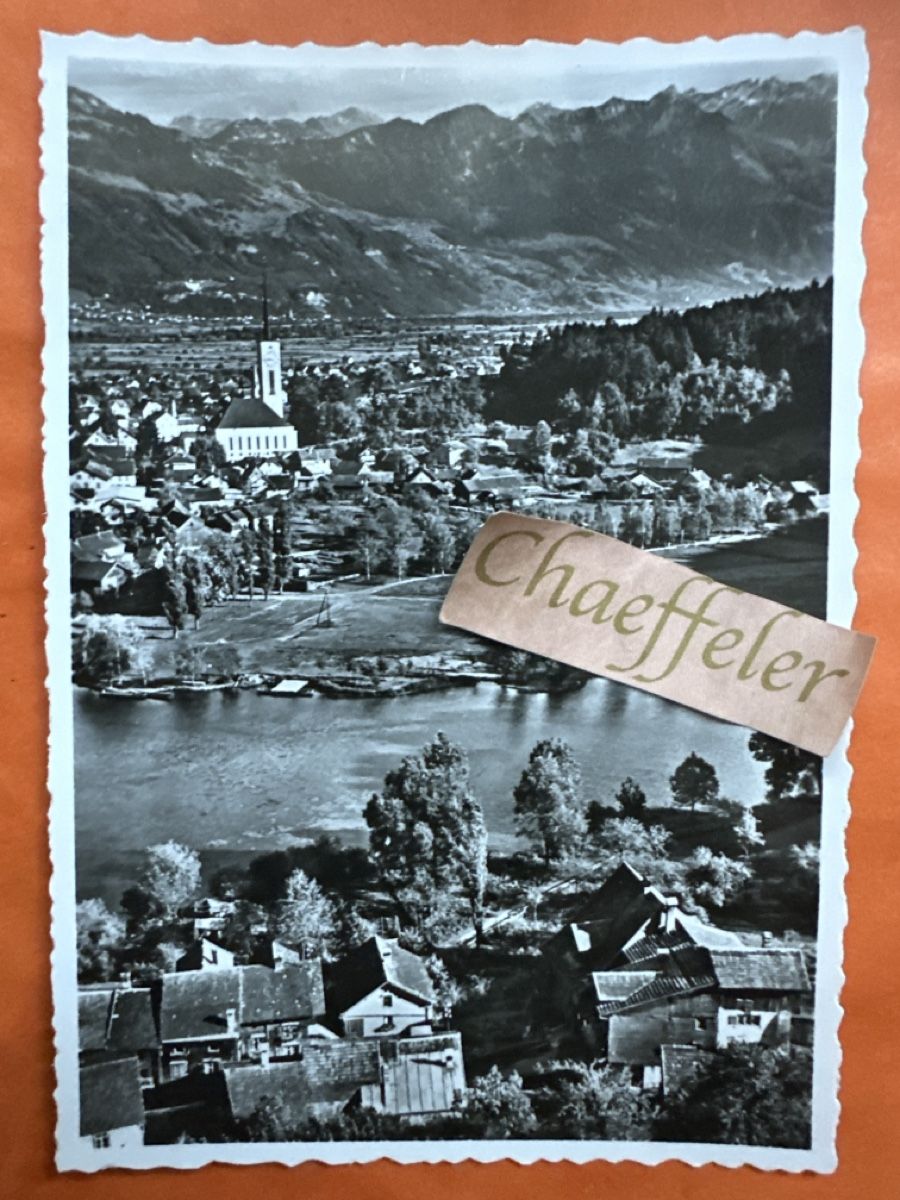 Cartoline postali: Ansichtskarte Buchs St.G. mit Rhätikonkette, Eggenberger – Usato da Zürich venduto da Chaeffeler