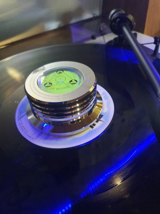 Clamp Turntable Balanced Disc Stabilizer silver / chrome (Neu und ...