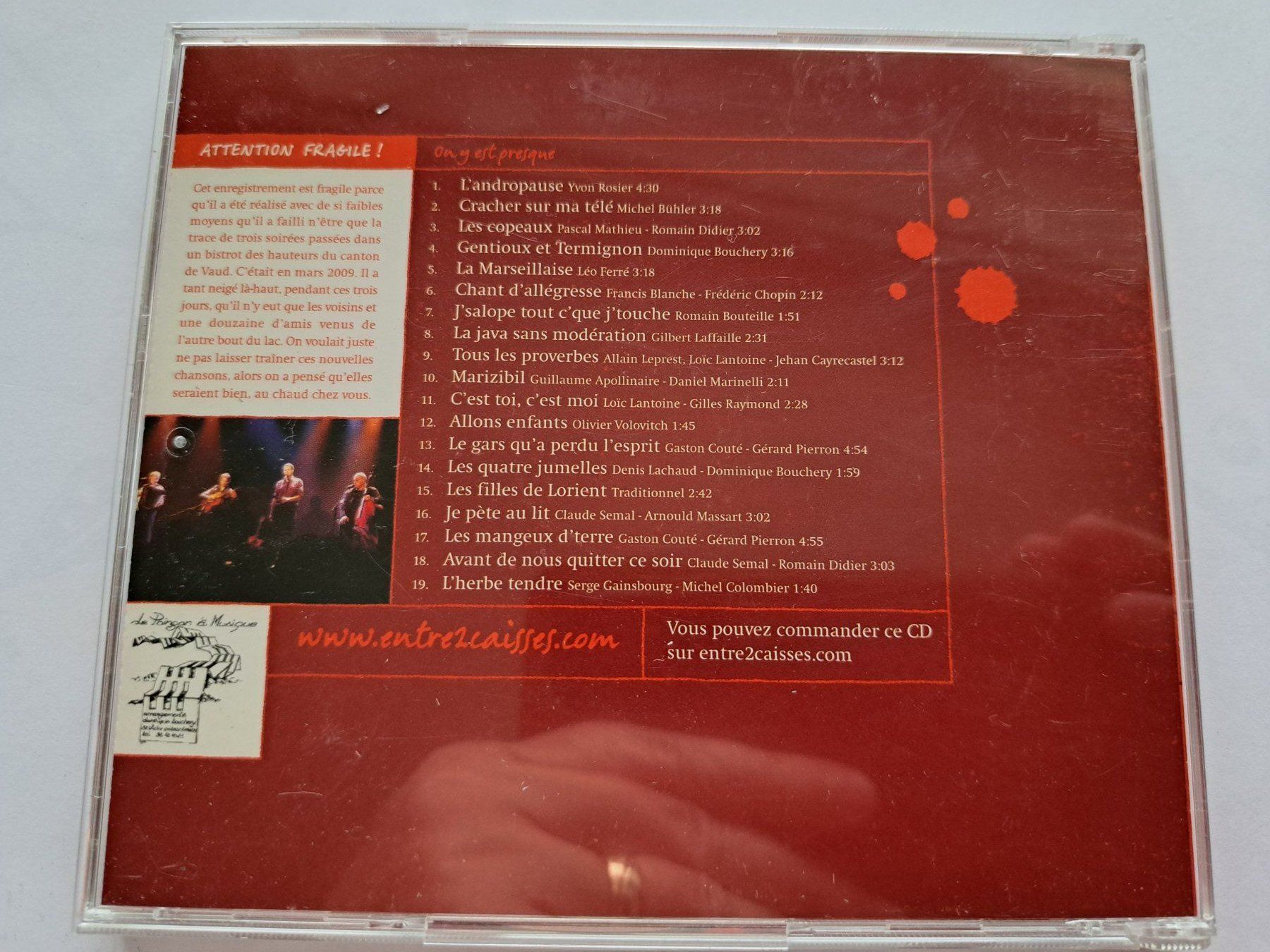 CD: Cd Entre deux caisses - on y est presque  – Usato da Pully venduto da bro_n52j 1