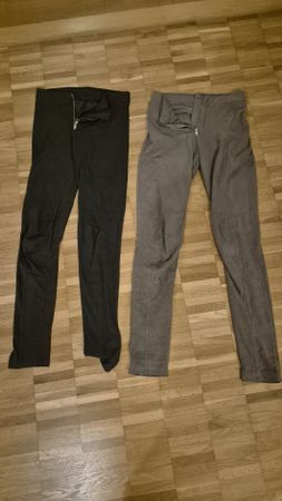 2 Leggins Damen Beige/Schwarz, Gr. S