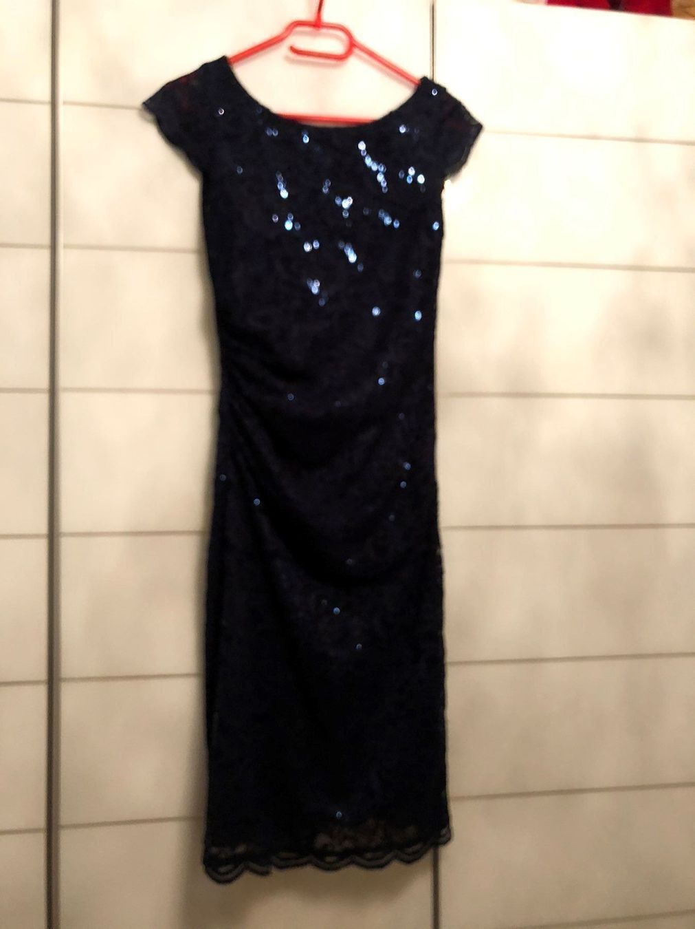 Vestiti: Cocktailkleid mit Pailletten blau – Nuovo (secondo la descrizione) da Staufen venduto da GiuliettaD