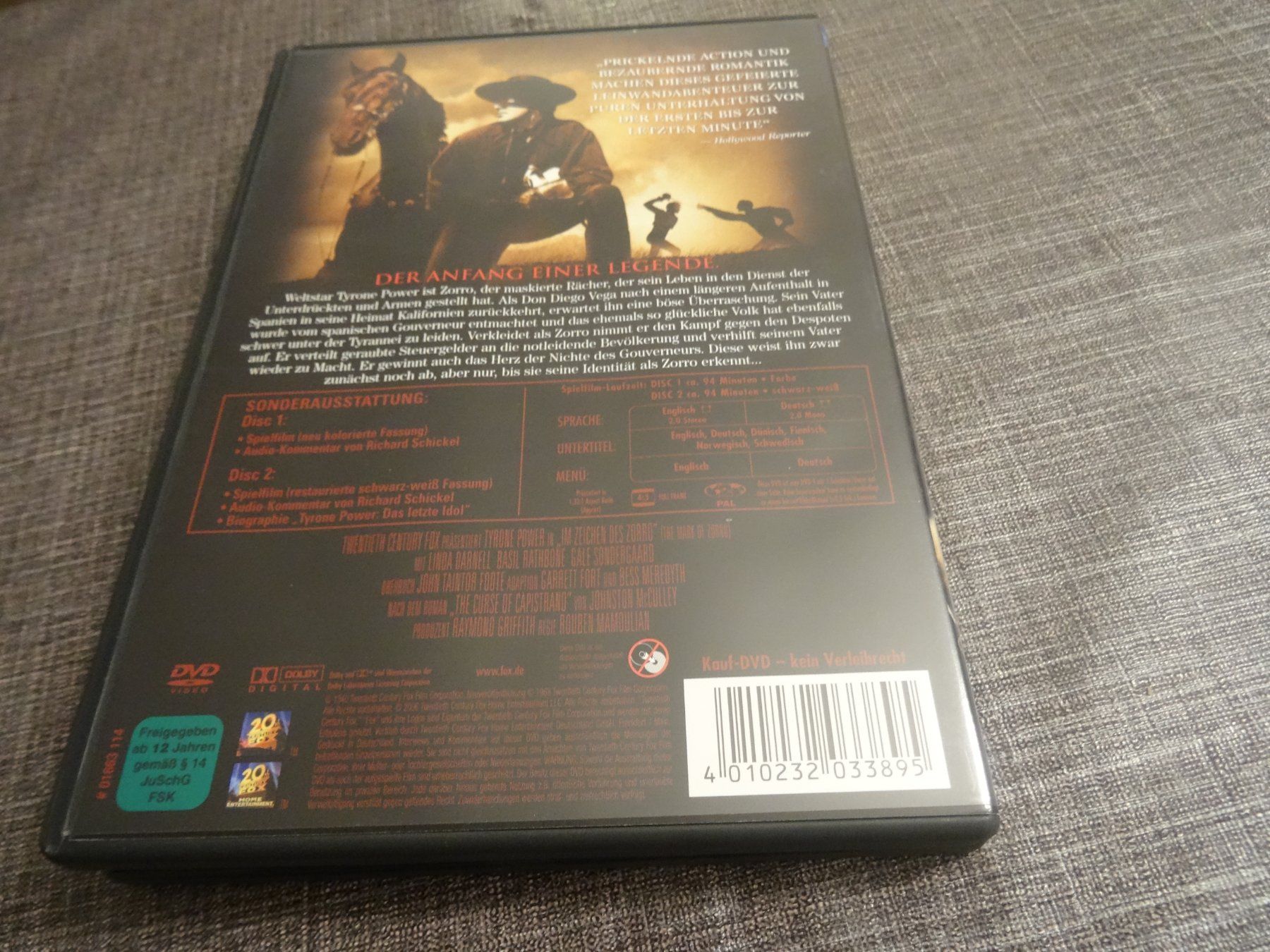Tutti i DVDs: Im Zeichen des Zorro 2-Disc Special Edition DVD – Usato da Olten venduto da Disc-Verkauf 3