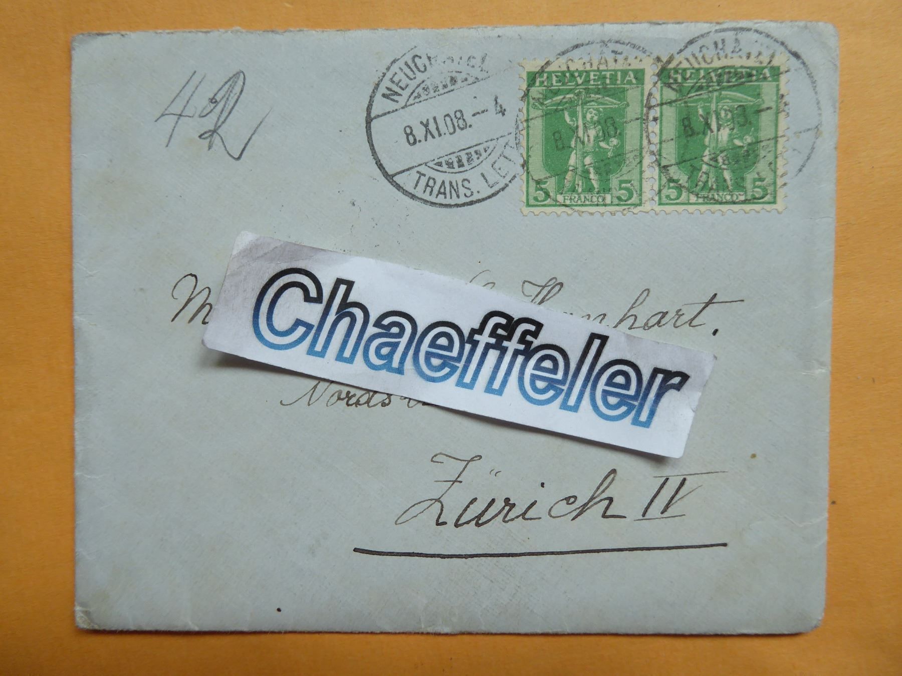 Tutti i francobolli: 1908 Brief mit 2 Tellbub-Marken – Usato da Zürich venduto da Chaeffeler