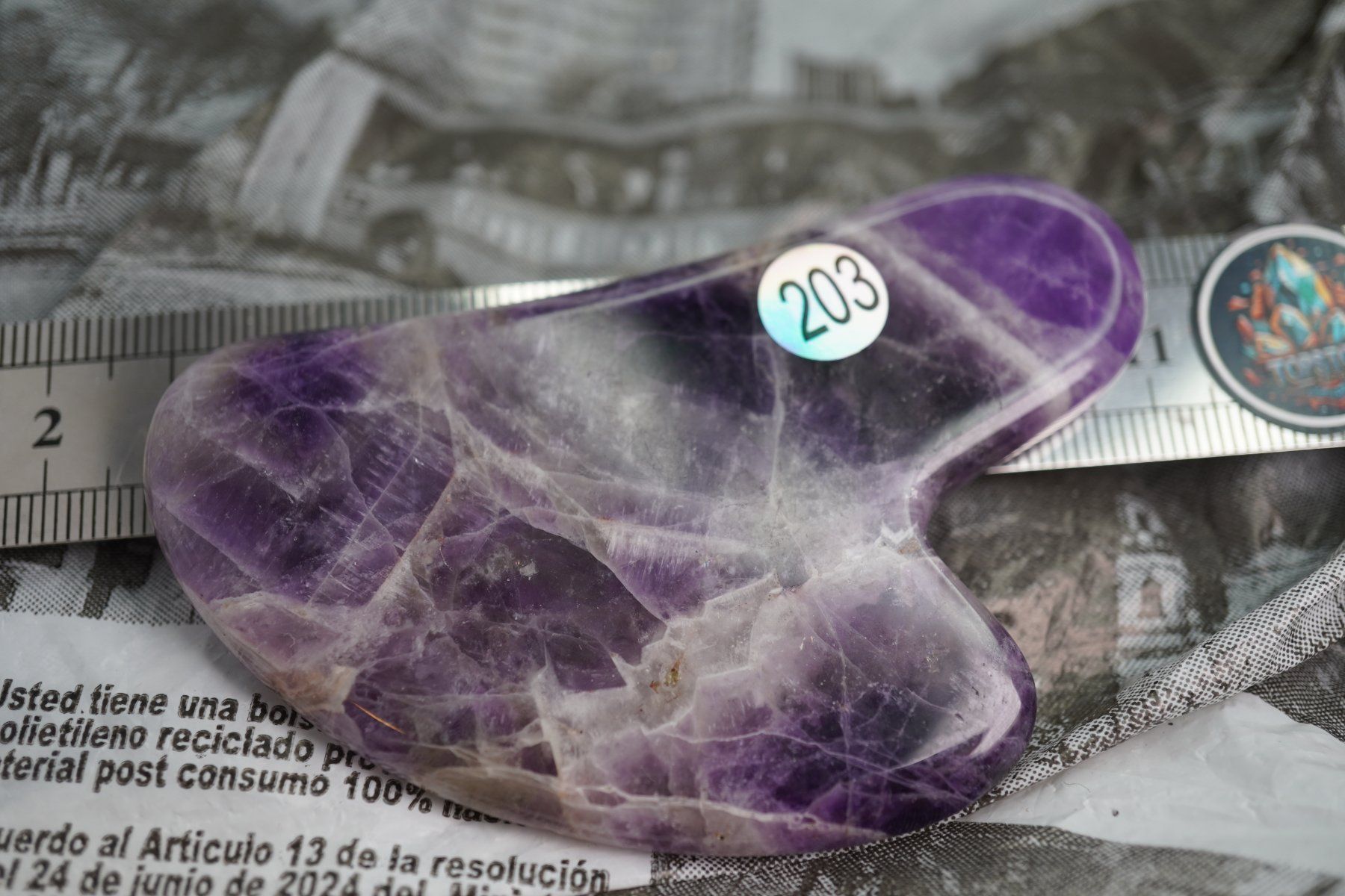 Minerali & Pietre curative: Gua Sha Massage-Stein Amethyst   ab 1.- – Nuovo e nell'imballaggio originale da Eschenbach SG venduto da topstone 3