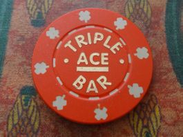 Jeton  " TRIPLE ACE BAR  /  FREE Schooner  "  (L)