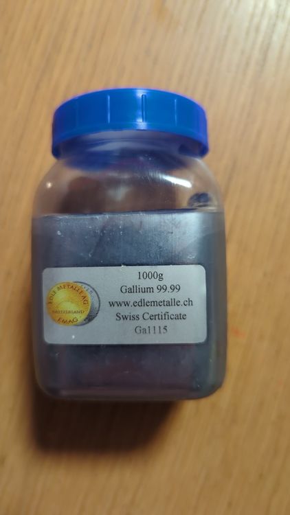 1Kg reines Gallium zur Wertanlage Handelspreis über 700Fr Kaufen auf