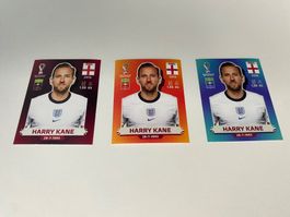 3 Panini Bilder Harry Kane WM 2022. England und Bayern