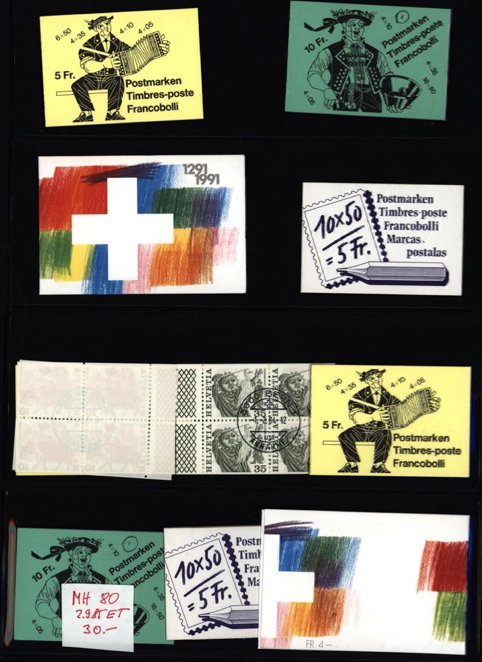 Alle Briefmarken: Markenheftchen Diverse 9 Stück ET(Q388) – Neu (gemäss Beschreibung) aus Seuzach von Harri19