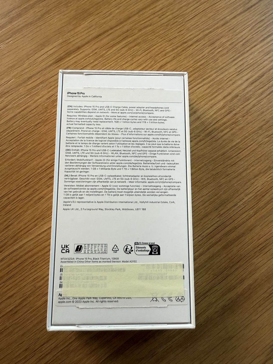 Apple Telefoni cellulari / Smartphones: Boîte iPhone 15 Pro – Usato da Vouvry venduto da LeDu 1