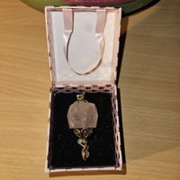 Rosenquarz Anhänger, Silber 925, Geschenkidee