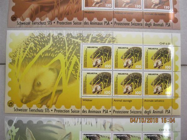 Tous les timbres: 2004 Schweizer Tierschutz Postfrisch – Neuf (Voir description) à Affoltern am Albis par Andrezc 1
