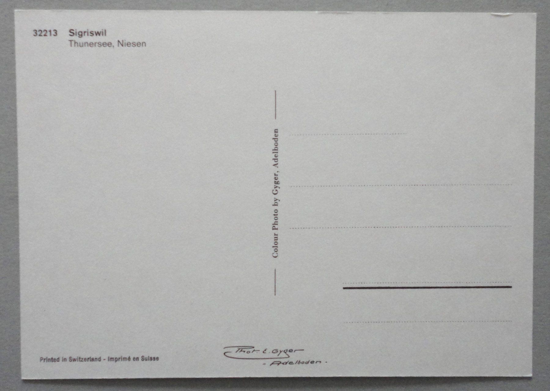 Cartoline postali: Sigriswil - Thunersee, Niesen – Usato da Fétigny venduto da Billy2miny 1