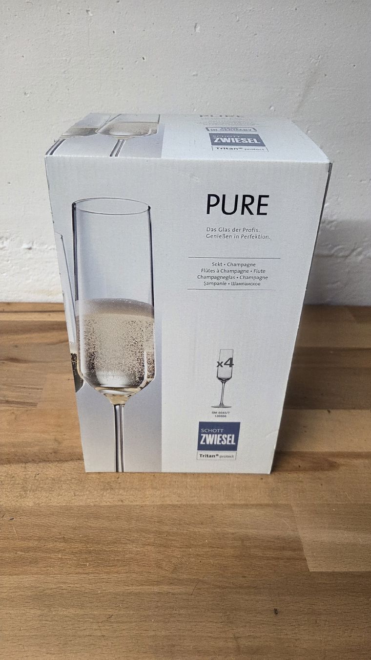 Zwiesel Bicchieri: Zwiesel Pure Sektglas 4er Set, neu – Nuovo (secondo la descrizione) da Safnern venduto da giselleb86