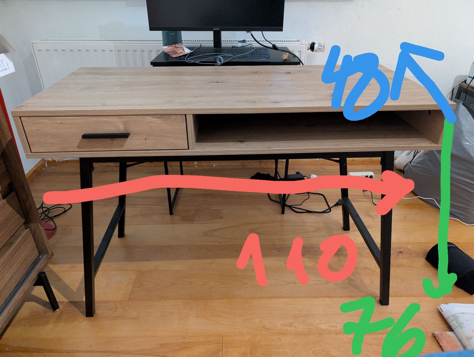 Scrivanie: Schreibtisch Holzoptik  – Difettoso da Birmenstorf AG venduto da foxy0815 1