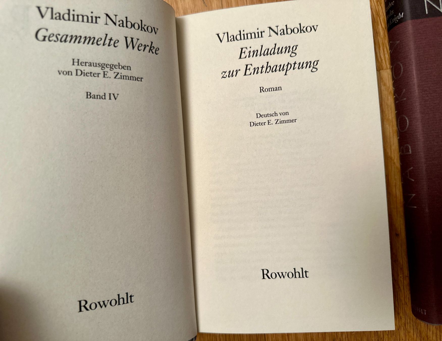 Libri: Vladimir Nabokov: 4 Romane, 3 Bde. – Usato da Zürich venduto da allp 2