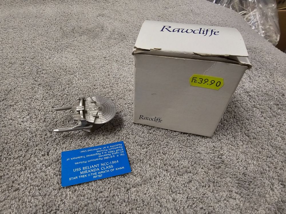 STAR TREK - USS Reliant - Rawcliffe Pewter von 1991 (Neu (gemäss ...