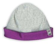 Beanie Cap Brooklyn Hat Mütze grau/lila