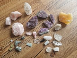Set Heilsteine Mineralien verschiedene Sorten (Amethyst,etc)