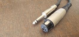vintage Balanced Audio Cable: XLR to 1/4" TRS made w germany