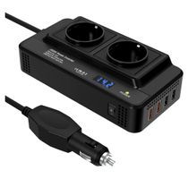 Stromwandler 200W 230V neu 2 Steckdosen und USB Auto 