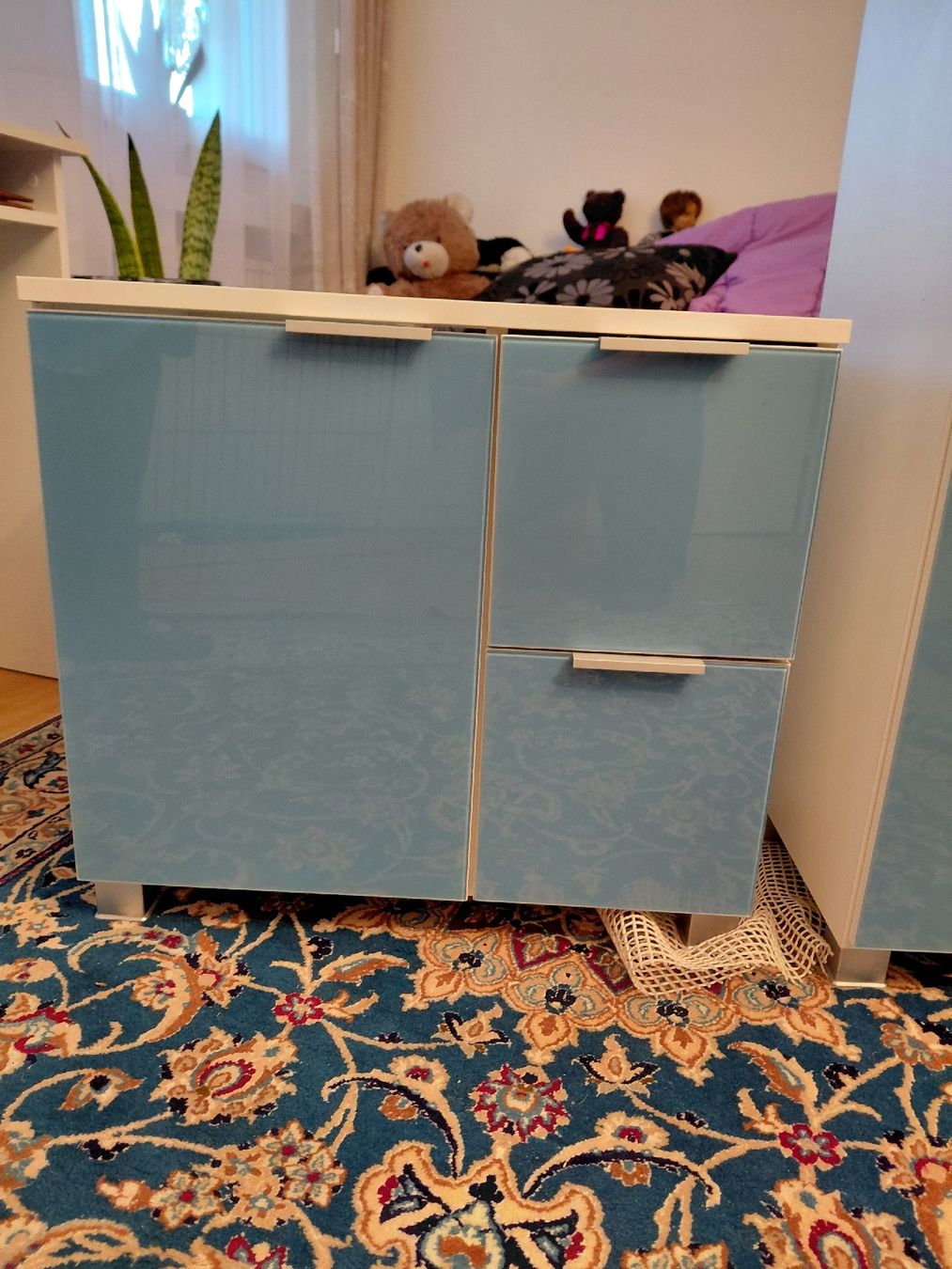 Mobili per bagno: Badezimmer-Möbel Set in Weiss und Hellblau mit Glasfront – Usato da Wängi venduto da sur_m6fj 2