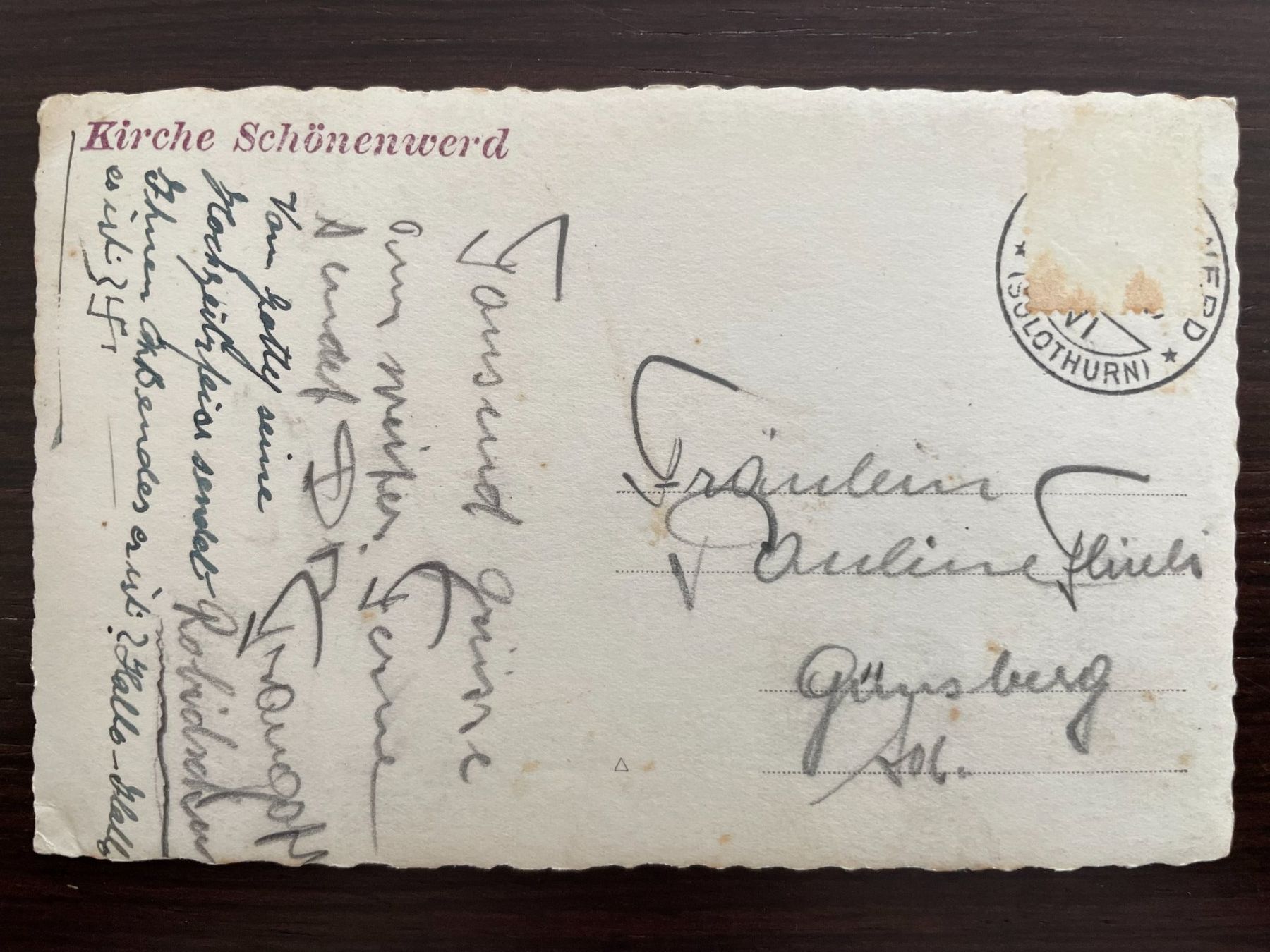 Cartoline postali: SCHÖNENWERD Kirche belebt – Usato da Wald ZH venduto da TLILEF 1