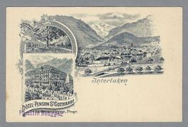 INTERLAKEN, LITO *, HÔTEL-PENSION S.T GOTTHARD, Ia, SCHÖN!