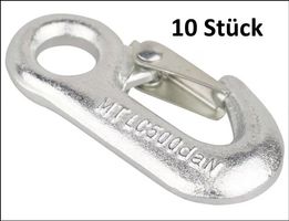 10 Stk. Abschlepphaken verzinkt. Kostenfreie Zustellung!