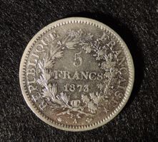 Silber 5 Franc Herkules 1873