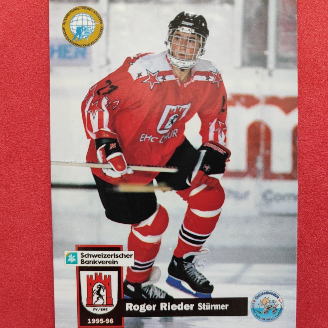 Carte collezionabili: Roger Rieder - EHC CHUR - 1995/96 – Usato da Dübendorf venduto da kb86_MOVIE