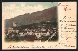 AK Kerns, Teilansicht mit Kirche, 1901