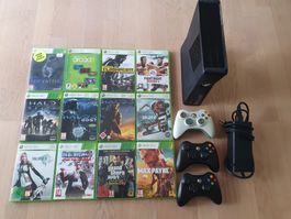 XBOX 360 mit 3 Controller und 12 Games