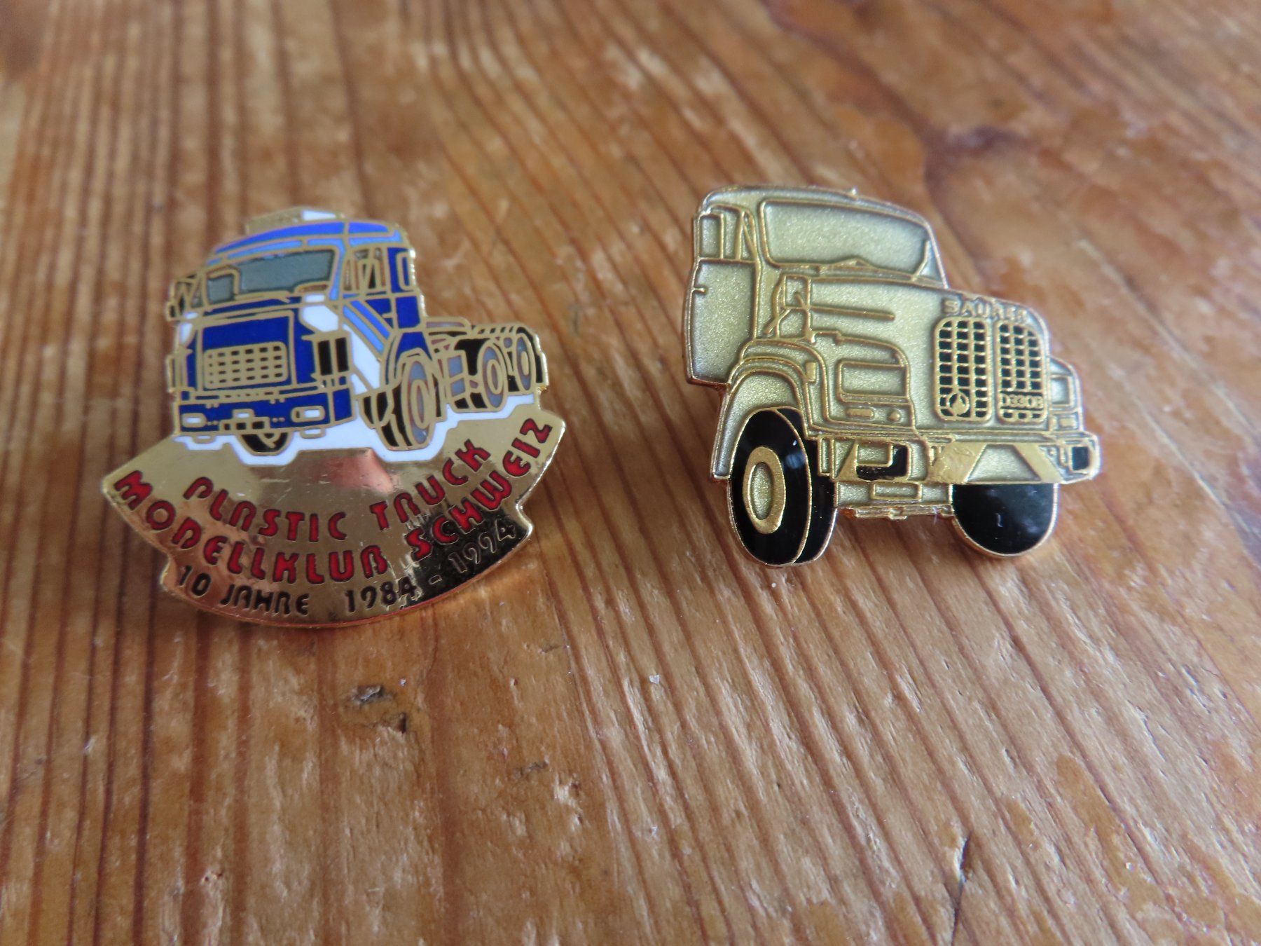 Saurer Placchette & Badge: 2 Pins Saurer Neuwertig – Usato da Egerkingen venduto da 190-48Turbostar