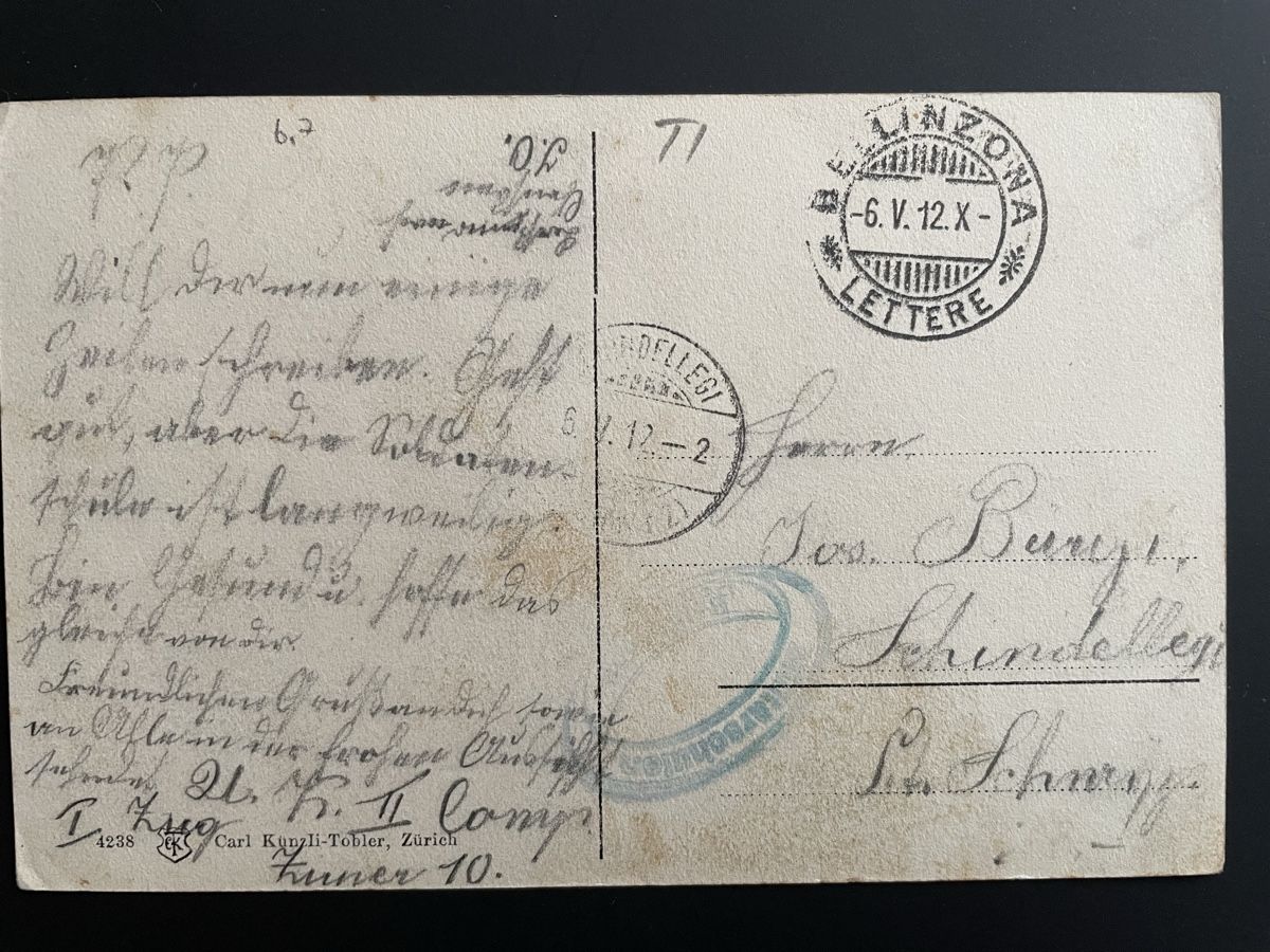 Cartes postales: Bellinzona 1912 – D'occasion à Faido par Luca555 1