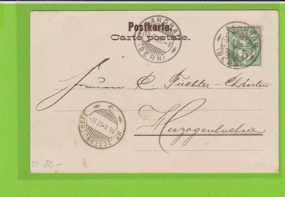 Cartes postales: Langnau Bern, alte Ansichtskarte 1907 – D'occasion à Vitznau par Ropaku 1