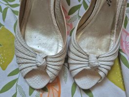 PUMPS LELE PYP 41 LEDER SCHUHE ITALY PEEPTOOS SWISS MADE TOP