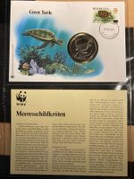 Bermuda 1986 WWF Meeresschildkröte Münzbrief 1 Dollar