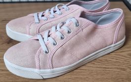 Rosa Stoffschuhe mit Glitzereffekt, Gr. 39