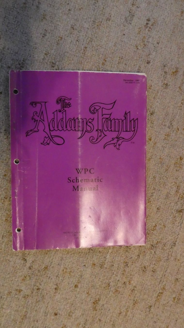 Flipperkästen: TAF Addams WPC Schematic Manual – Gebraucht aus Lausen von Vectrex1
