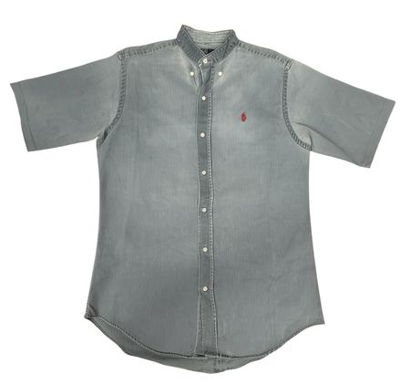 Chemise Ralph Lauren Denim Manches Courtes Grise M