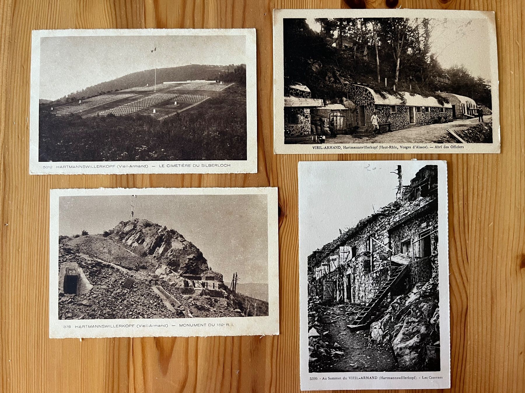 Cartoline postali: 4 Alte Postkarten Hartmannswillerkopf 1. Weltkrieg – Nuovo (secondo la descrizione) da Zürich venduto da Gurkis